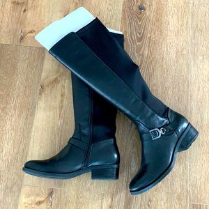 Black Faux Leather Boots Size 6.5 M